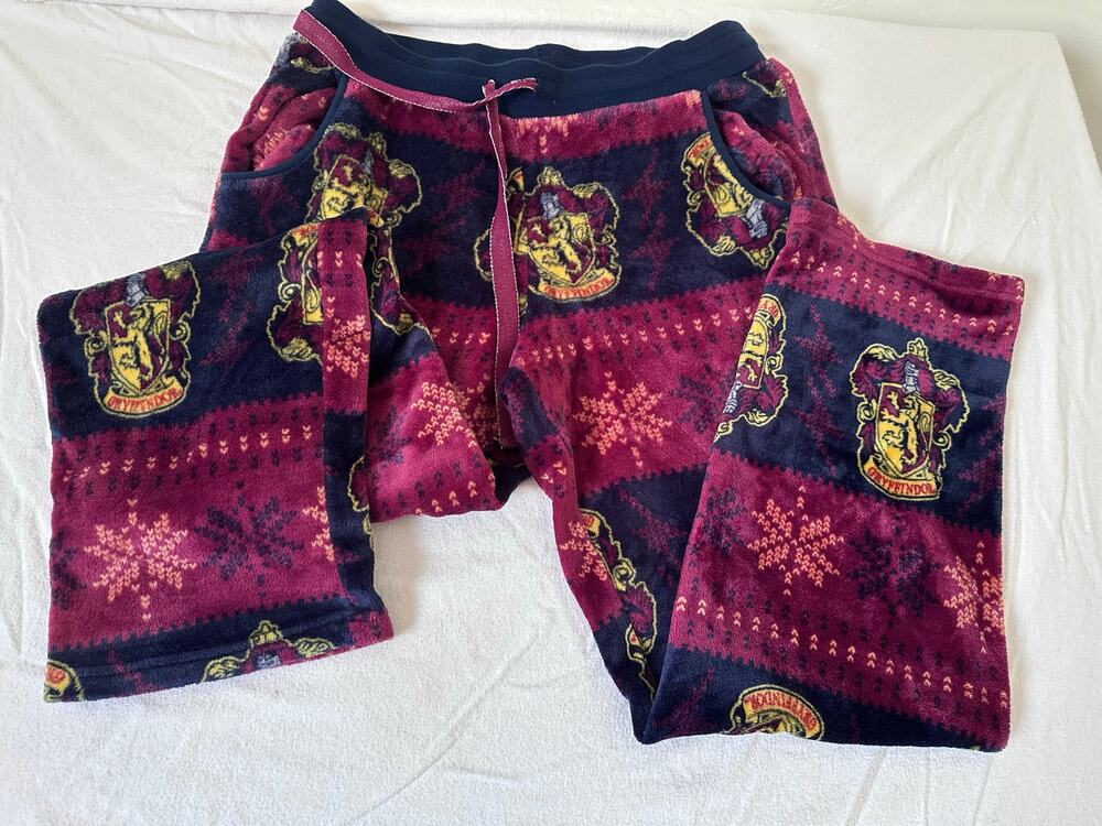 Harry Potter Hogwarts Gryffindor Crest Sleepwear Pants Large Womans Sweats Comfy